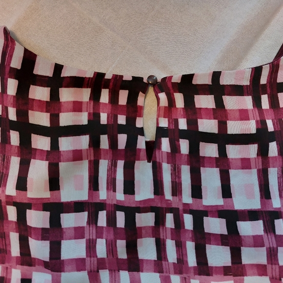 Elle Sleeveless Plaid Blouse Top XXL - Picture 6 of 8